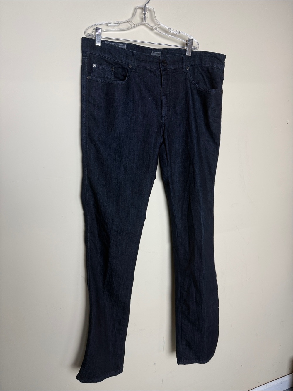 Men’s Z Zegna Navy Blue Denim Jeans Pants Size 36 Slim Fit Straight Leg